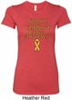 Support Childhood Cancer Awareness Ladies Longer Length Shirt