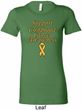 Support Childhood Cancer Awareness Ladies Longer Length Shirt