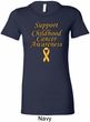 Support Childhood Cancer Awareness Ladies Longer Length Shirt