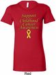Support Childhood Cancer Awareness Ladies Longer Length Shirt