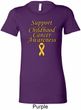 Support Childhood Cancer Awareness Ladies Longer Length Shirt