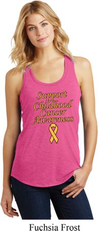 Support Childhood Cancer Awareness Ladies Racerback
