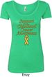 Support Childhood Cancer Awareness Ladies Scoop Neck