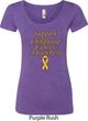 Support Childhood Cancer Awareness Ladies Scoop Neck