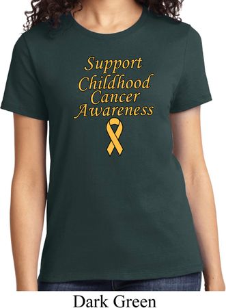 Support Childhood Cancer Awareness Ladies T-shirt