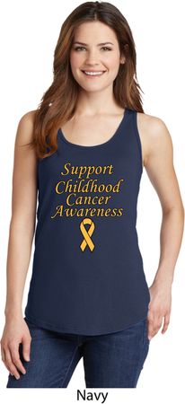Support Childhood Cancer Awareness Ladies Tank Top