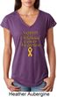 Support Childhood Cancer Awareness Ladies Tri Blend V-neck