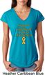 Support Childhood Cancer Awareness Ladies Tri Blend V-neck
