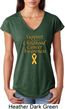 Support Childhood Cancer Awareness Ladies Tri Blend V-neck
