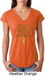 Support Childhood Cancer Awareness Ladies Tri Blend V-neck