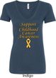 Support Childhood Cancer Awareness Ladies V-Neck