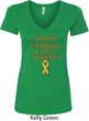 Support Childhood Cancer Awareness Ladies V-Neck