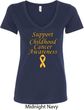 Support Childhood Cancer Awareness Ladies V-Neck