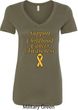 Support Childhood Cancer Awareness Ladies V-Neck