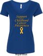Support Childhood Cancer Awareness Ladies V-Neck