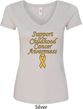 Support Childhood Cancer Awareness Ladies V-Neck