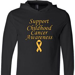 Support Childhood Cancer Awareness Lightweight Hoodie