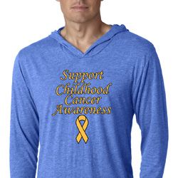 Support Childhood Cancer Awareness Lightweight Hoodie Tee