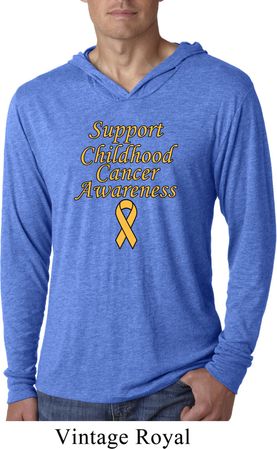 Support Childhood Cancer Awareness Lightweight Hoodie Tee