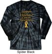 Support Childhood Cancer Awareness Long Sleeve Tie Dye