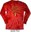 Support Childhood Cancer Awareness Long Sleeve Tie Dye