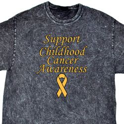 Support Childhood Cancer Awareness Mineral Tie Dye Shirt