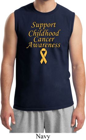 Support Childhood Cancer Awareness Muscle Shirt