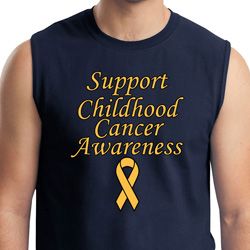 Support Childhood Cancer Awareness Muscle Shirt