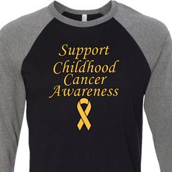 Support Childhood Cancer Awareness Raglan Shirt