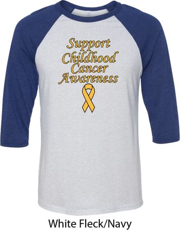 Support Childhood Cancer Awareness Raglan Shirt