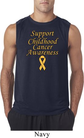 Support Childhood Cancer Awareness Sleeveless Shirt
