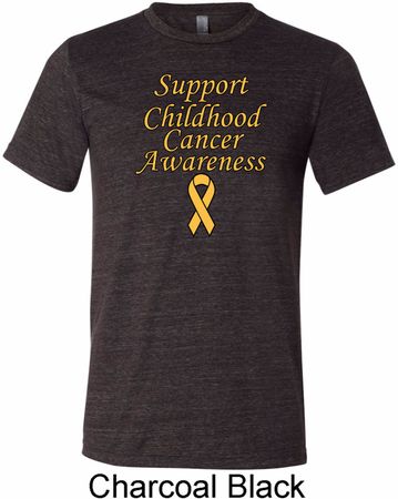 Support Childhood Cancer Awareness Tri Blend Tee