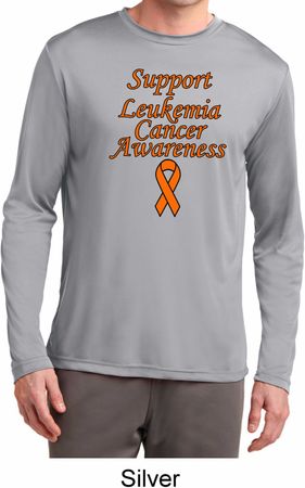 Support Leukemia Cancer Awareness Dry Wicking Long Sleeve