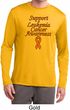 Support Leukemia Cancer Awareness Dry Wicking Long Sleeve