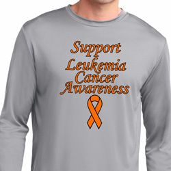 Support Leukemia Cancer Awareness Dry Wicking Long Sleeve