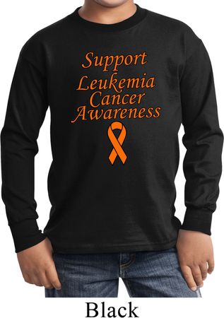 Support Leukemia Cancer Awareness Kids Long Sleeve