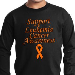 Support Leukemia Cancer Awareness Kids Long Sleeve