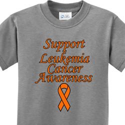 Support Leukemia Cancer Awareness Kids Shirts