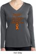 Support Leukemia Cancer Awareness Ladies Dry Wicking Long Sleeve