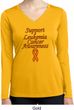 Support Leukemia Cancer Awareness Ladies Dry Wicking Long Sleeve