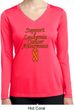 Support Leukemia Cancer Awareness Ladies Dry Wicking Long Sleeve