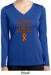 Support Leukemia Cancer Awareness Ladies Dry Wicking Long Sleeve