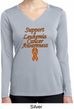 Support Leukemia Cancer Awareness Ladies Dry Wicking Long Sleeve