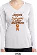 Support Leukemia Cancer Awareness Ladies Dry Wicking Long Sleeve