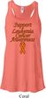 Support Leukemia Cancer Awareness Ladies Flowy Racerback