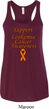 Support Leukemia Cancer Awareness Ladies Flowy Racerback
