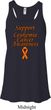 Support Leukemia Cancer Awareness Ladies Flowy Racerback
