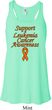 Support Leukemia Cancer Awareness Ladies Flowy Racerback