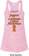 Support Leukemia Cancer Awareness Ladies Flowy Racerback