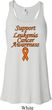 Support Leukemia Cancer Awareness Ladies Flowy Racerback